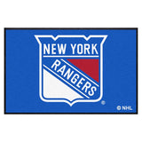 New York Rangers 4X6 High-Traffic Mat with Durable Rubber Backing