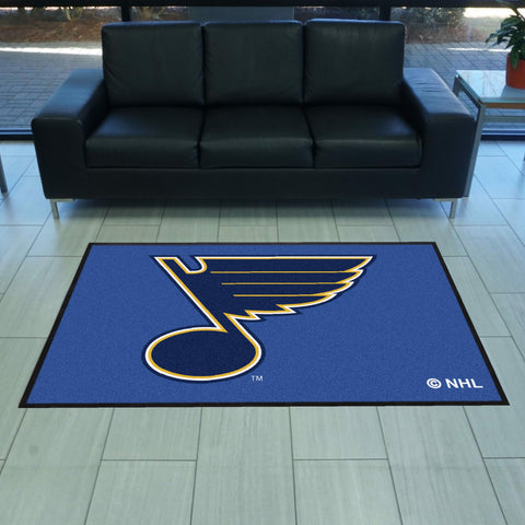 St. Louis Blues 4X6 High-Traffic Mat with Durable Rubber Backing