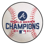 Atlanta Braves 2021 World Series Champions Baseball Mat 27" diameter