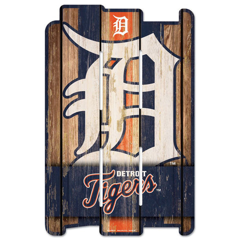 Detroit Tigers Sign 11x17 Wood Fence Style