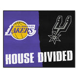 House Divided - LA Lakers / Spurs Mat 34 in. x 42.5 in.