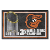 Baltimore Orioles Dynasty 4x6 MLB Plush Area Rug - 44" x 71"