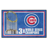 Chicago Cubs Dynasty 4x6 MLB Plush Area Rug - 44" x 71"