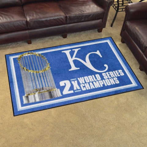 Kansas City Royals Dynasty 4x6 MLB Plush Area Rug - 44" x 71"