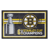 Boston Bruins Dynasty 4x6 Rug NHL Plush - 44" x 71"