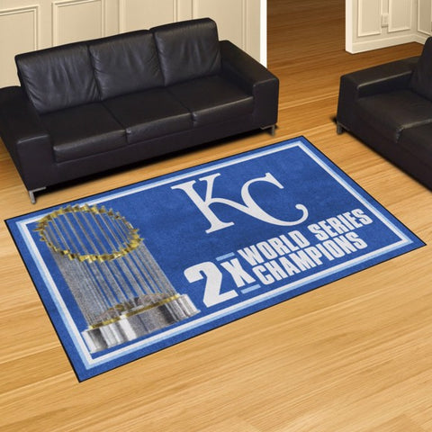 Kansas City Royals Dynasty 5x8 MLB Plush Area Rug - 59.5" x 88"