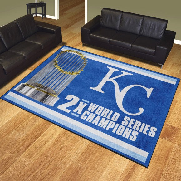 Kansas City Royals Dynasty 8x10 Rug MLB Plush Area Rug - 87" x 117"