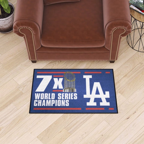 Los Angeles Dodgers Starter Mat - Dynasty MLB Accent Rug - 19" x 30"