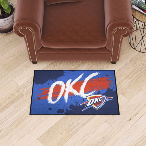 Oklahoma City Thunder Starter Mat - Slogan NBA - 19" x 30"