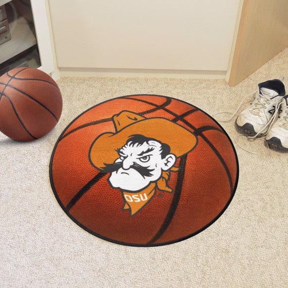 Oklahoma State Cowboys Basketball Mat - Round - 27" diameter