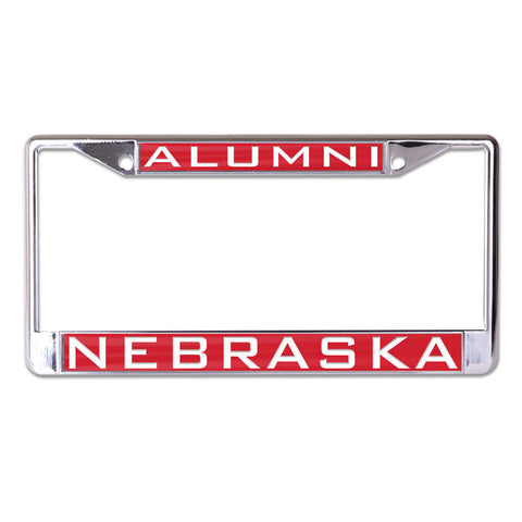 Nebraska Cornhuskers License Plate Frame - Inlaid - Alumni - Special Order