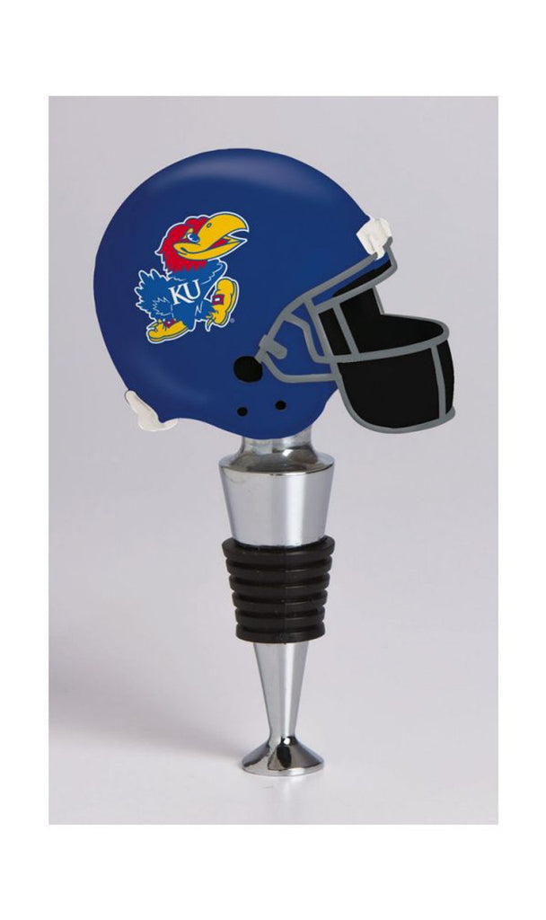 Kansas Jayhawks Wine Bottle Stopper Football Helmet CO