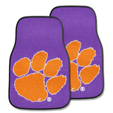 Clemson Tigers Front Carpet Car Mat Set - 2 Pieces, Purple