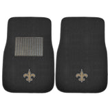 New Orleans Saints Embroidered Car Mat Set - 2 Pieces