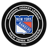 New York Rangers Hockey Puck Rug - 27in. Diameter