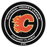 Calgary Flames Hockey Puck Rug - 27in. Diameter