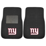 New York Giants Embroidered Car Mat Set - 2 Pieces