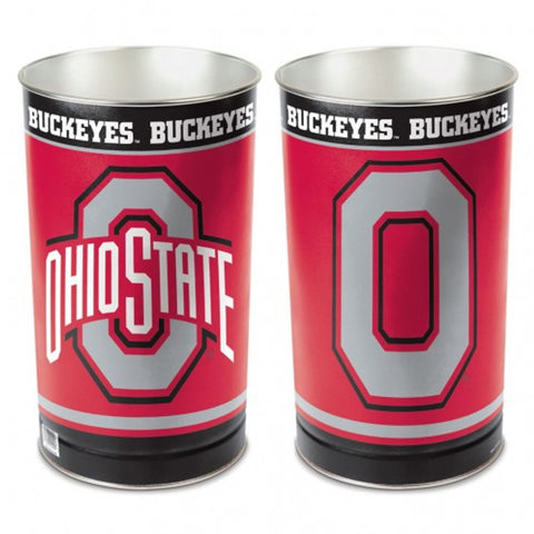 Ohio State Buckeyes Wastebasket 15 Inch Block O Design