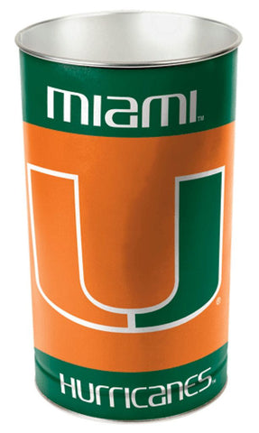 Miami Hurricanes Wastebasket 15 Inch