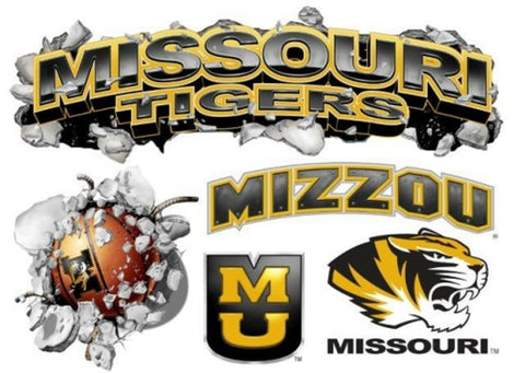 Missouri Tigers Decal Wallcrasher Multi Logo 3 Foot