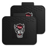 NC State Wolfpack Back Seat Car Utility Mats - 2 Piece Set