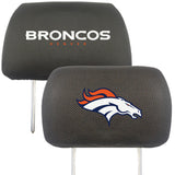 Denver Broncos Embroidered Head Rest Cover Set - 2 Pieces