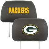 Green Bay Packers Embroidered Head Rest Cover Set - 2 Pieces
