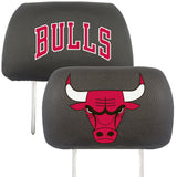 Chicago Bulls Embroidered Head Rest Cover Set - 2 Pieces