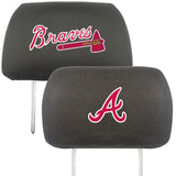 Atlanta Braves Embroidered Head Rest Cover Set - 2 Pieces