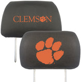 Clemson Tigers Embroidered Head Rest Cover Set - 2 Pieces