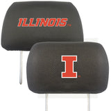 Illinois Illini Embroidered Head Rest Cover Set - 2 Pieces