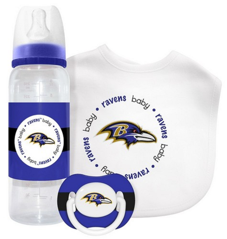 Baltimore Ravens Baby Gift Set 3 Piece