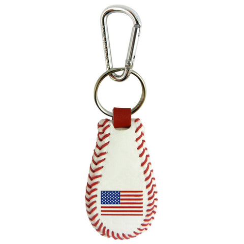 American Flag Keychain Classic Baseball CO