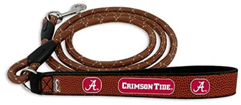 Alabama Crimson Tide Pet Leash Leather Frozen Rope Baseball Size Medium