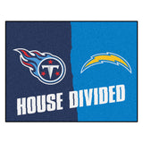 NFL House Divided - Chargers / Titans Rug 34 in. x 42.5 in.