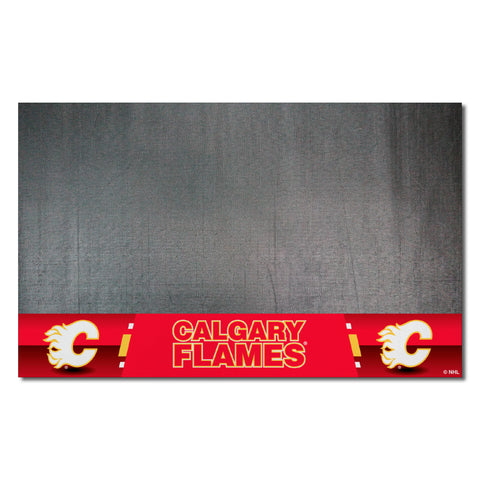 Calgary Flames Vinyl Grill Mat - 26in. x 42in.