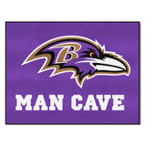 Baltimore Ravens Man Cave All-Star Rug - 34 in. x 42.5 in.