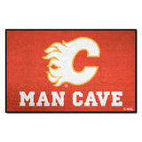 Calgary Flames Man Cave Starter Mat Accent Rug - 19in. x 30in.
