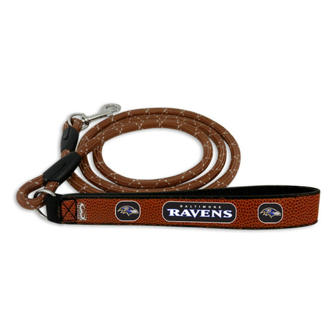 Baltimore Ravens Pet Leash Leather Frozen Rope Football Size Large