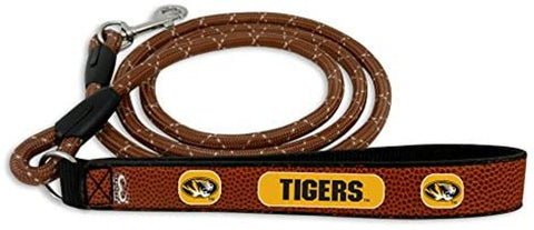 Missouri Tigers Pet Leash Leather Frozen Rope Baseball Size Medium
