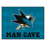 San Jose Sharks Man Cave All-Star Rug - 34 in. x 42.5 in.