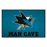 San Jose Sharks Man Cave Starter Mat Accent Rug - 19in. x 30in.