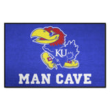 Kansas Jayhawks Man Cave Starter Mat Accent Rug - 19in. x 30in.