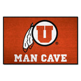 Utah Utes Man Cave Starter Mat Accent Rug - 19in. x 30in.