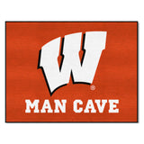Wisconsin Badgers Man Cave All-Star Rug - 34 in. x 42.5 in.