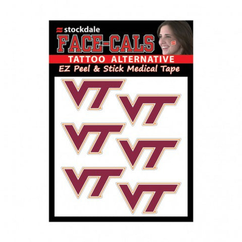 Virginia Tech Hokies Tattoo Face Cals Special Order