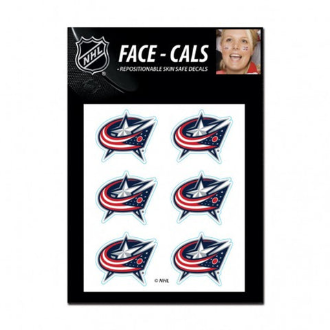 Columbus Blue Jackets Tattoo Face Cals Special Order