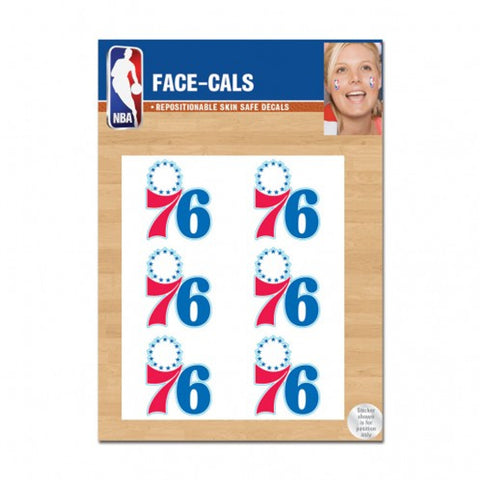Philadelphia 76ers Tattoo Face Cals
