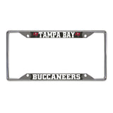 Tampa Bay Buccaneers Chrome Metal License Plate Frame, 6.25in x 12.25in