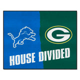 NFL House Divided - Lions / Packers Rug 34 in. x 42.5 in.